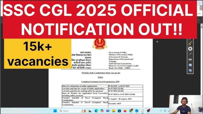 SSC CGL 2025 Notification